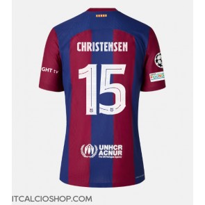 Barcelona Andreas Christensen #15 Prima Maglia 2023-24 Manica Corta